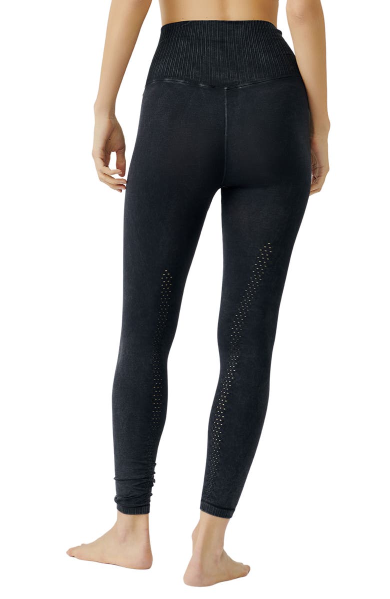 Free People FP Movement Good Karma Leggings, Alternate, color, Washed Black