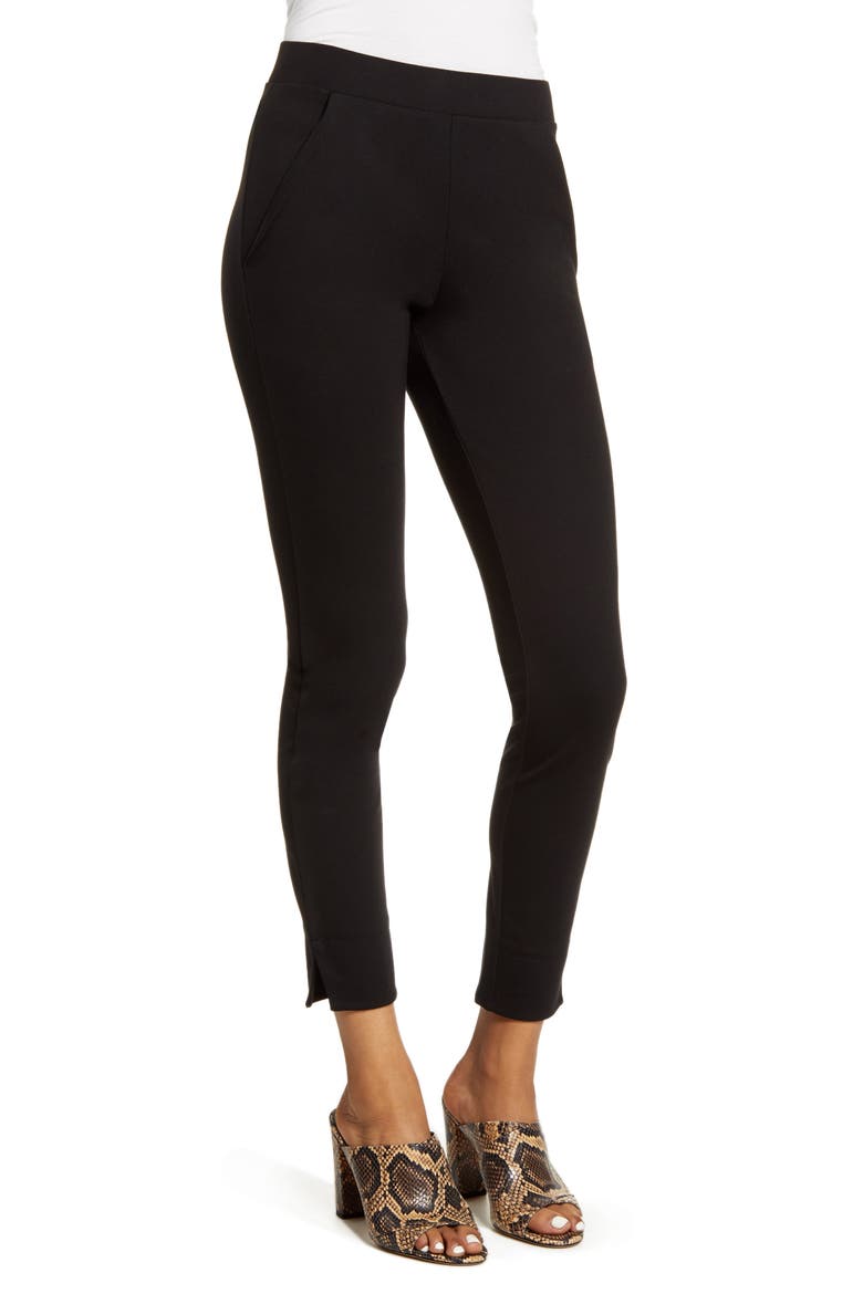 7/8 Ponte Leggings, Alternate, color, BLACK
