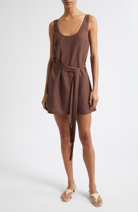 Evie Polka Dot Cowl Back Sheath Minidress