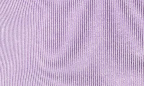 Florence By Mills Core Washed Off The Shoulder Rib Top In Purple