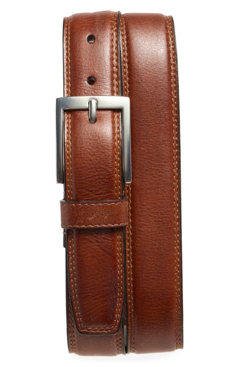 Double Stitch Leather Belt