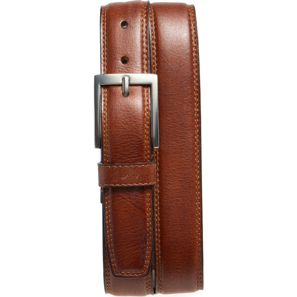 Johnston & Murphy Double Stitch Leather Belt