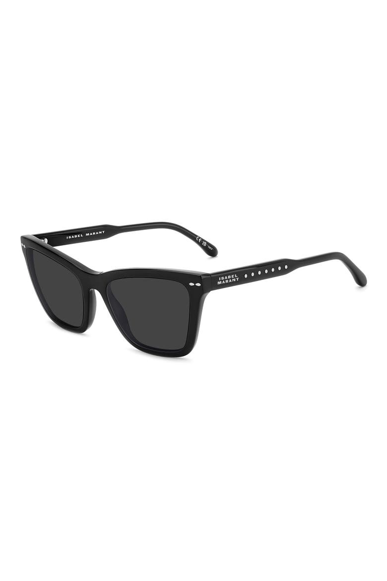 55mm Cat Eye Sunglasses, Alternate, color, BLACK/ GREY