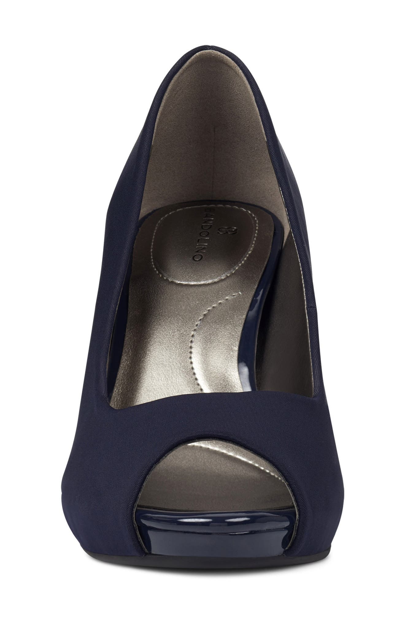 Rainaa Peep Toe Pump, Alternate, color, NAVY BLUE LYCRA