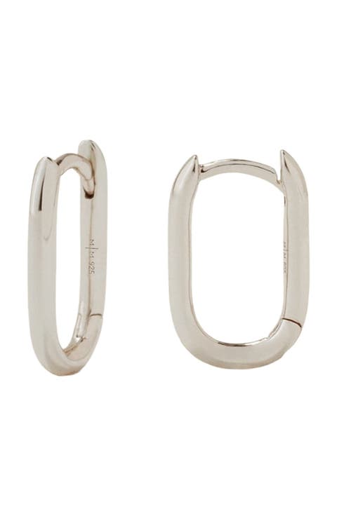 Paperclip Hoop Earrings