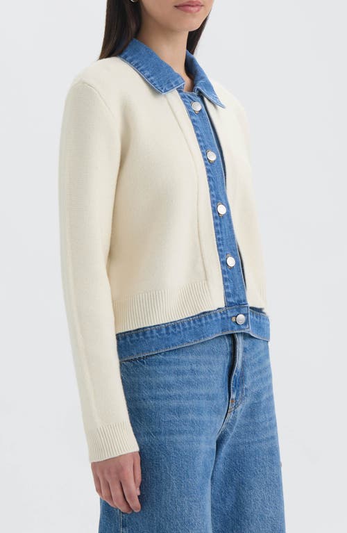 Nvlt Sweater Jean Jacket In Neutral