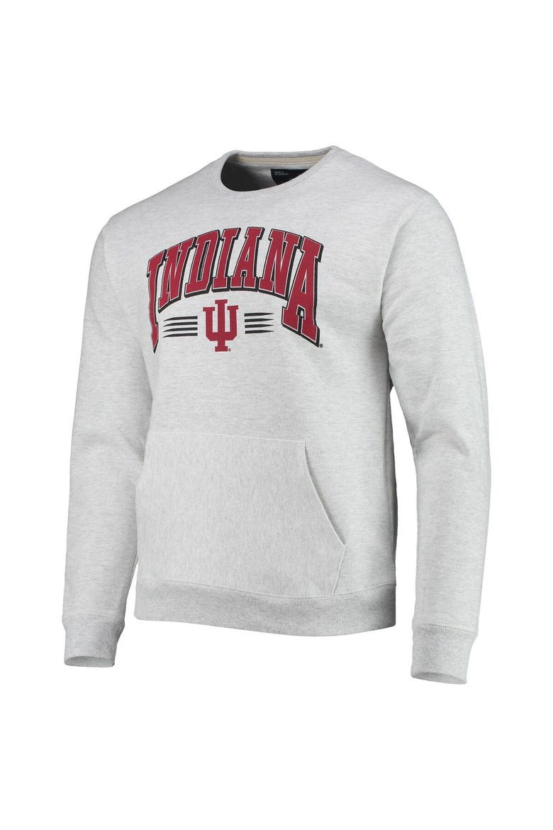 Men's League Collegiate Wear Heathered Gray Indiana Hoosiers Upperclassman Pocket Pullover Sweatshirt, Alternate, color, Heather Gray