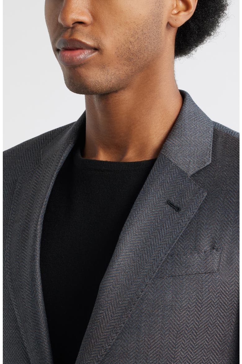 Grey Wool Herringbone Sport Coat, Alternate, color, SOLID MEDIUM GREY