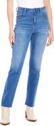 Karen Kane Raw Hem Straight Leg Jeans