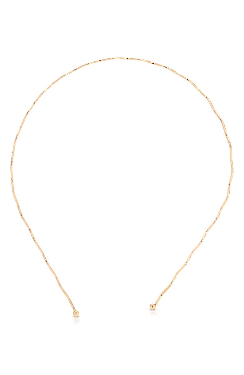 Ettika Zigzag Headband, Alternate, color, Gold