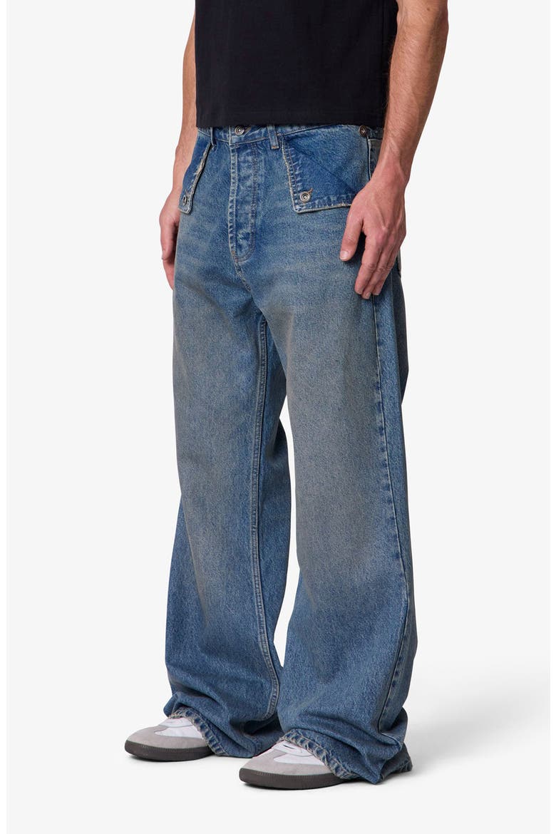 Mule Pocket Kick Flare Jeans, Alternate, color, WASHED BLUE