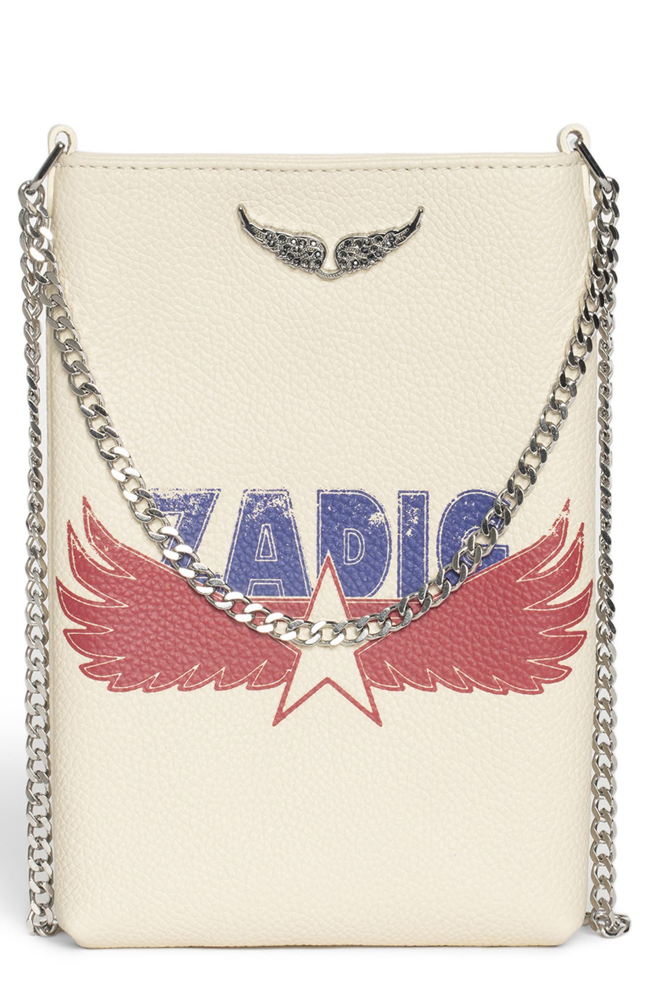 Zadig & Voltaire Rock America Phone Crossbody Bag, Main, color, 