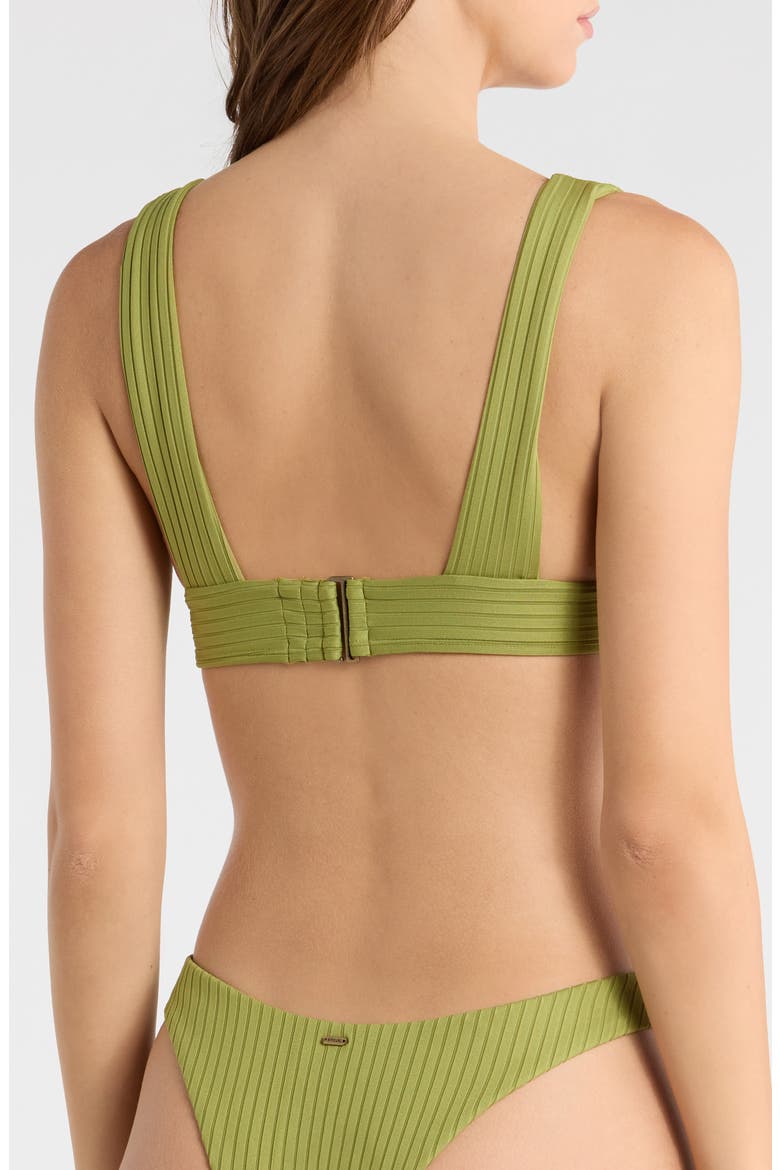 Premium Surf Rib Bikini Top, Alternate, color, GREEN OLIVE