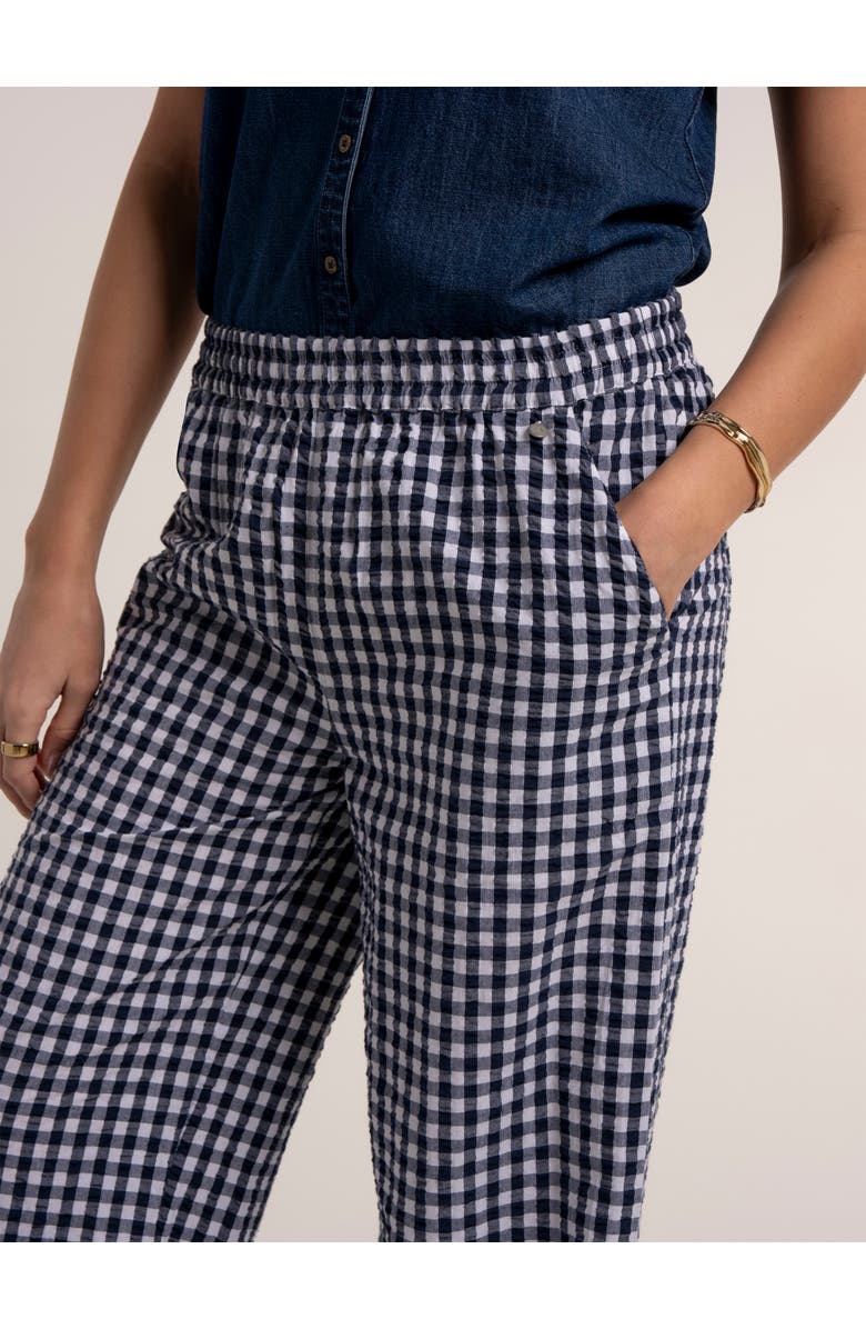 Brakeburn Gingham Wide Leg Aitana Trousers, Alternate, color, Black