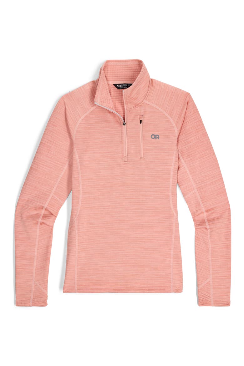 Vigor Grid Fleece Quarter Zip, Alternate, color, LOTUS HEATHER