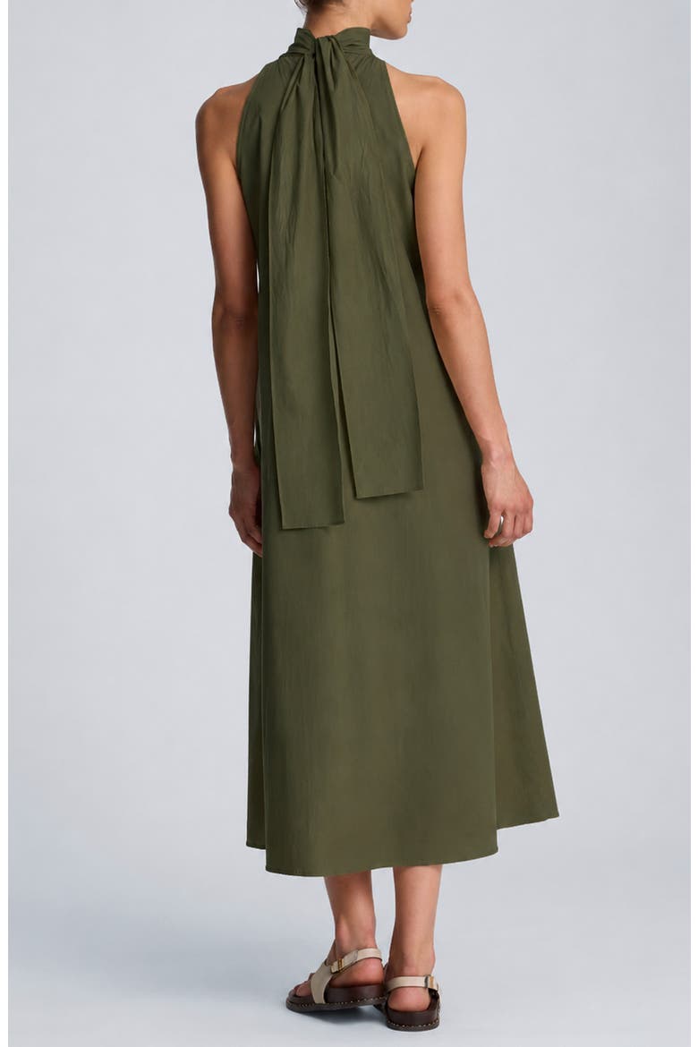 Sleeveless A-Line Dress, Alternate, color, BREEN