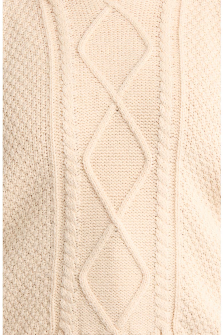 Puff Sleeve Cable Stitch Sweater, Alternate, color, OATMEAL