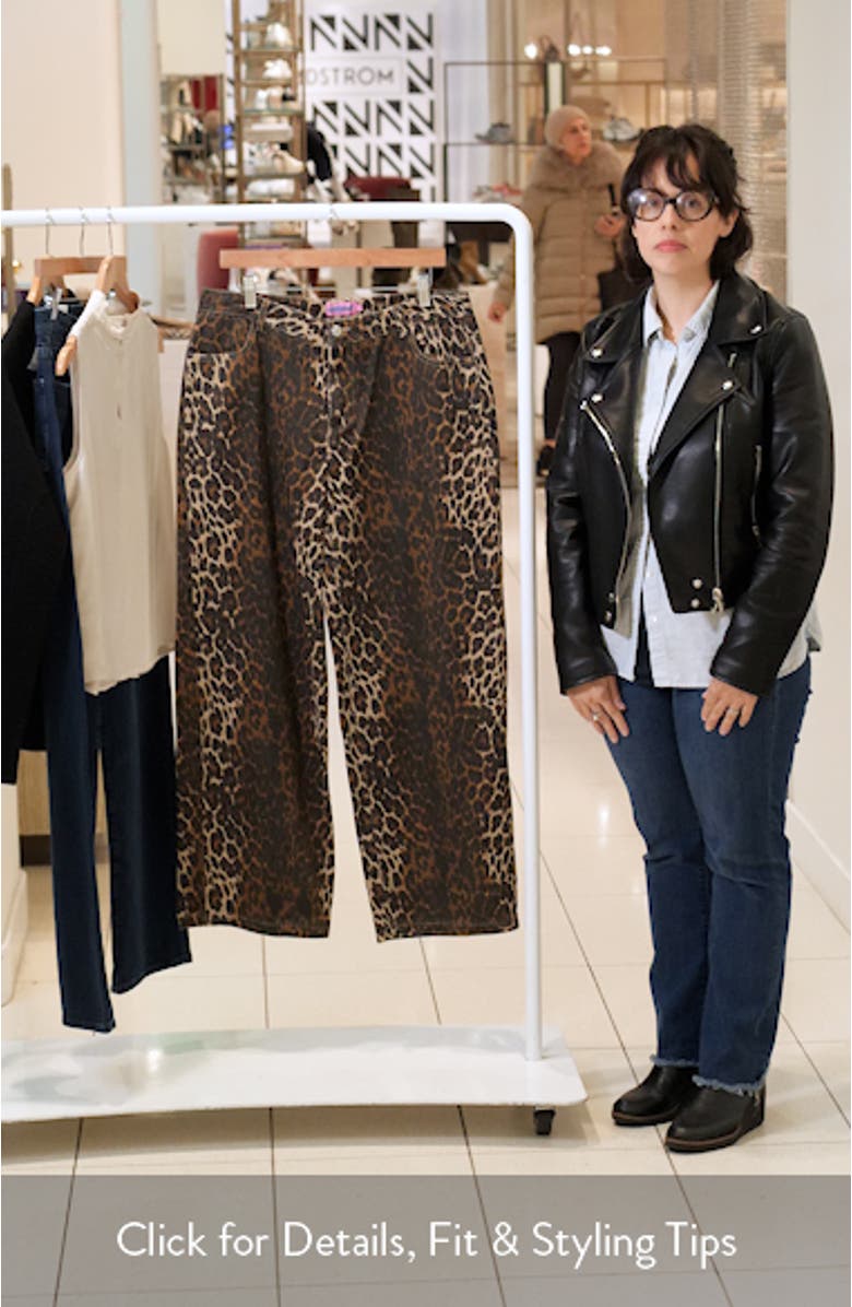 Print Straight Leg Jeans, sales video thumbnail