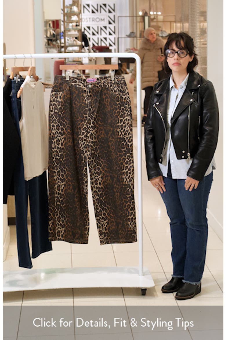 Print Straight Leg Jeans video