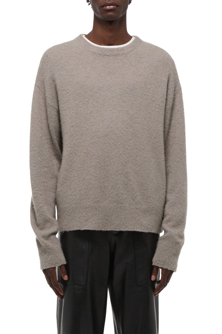 Brushed Wool & Cashmere Sweater, Main, color, FOG
