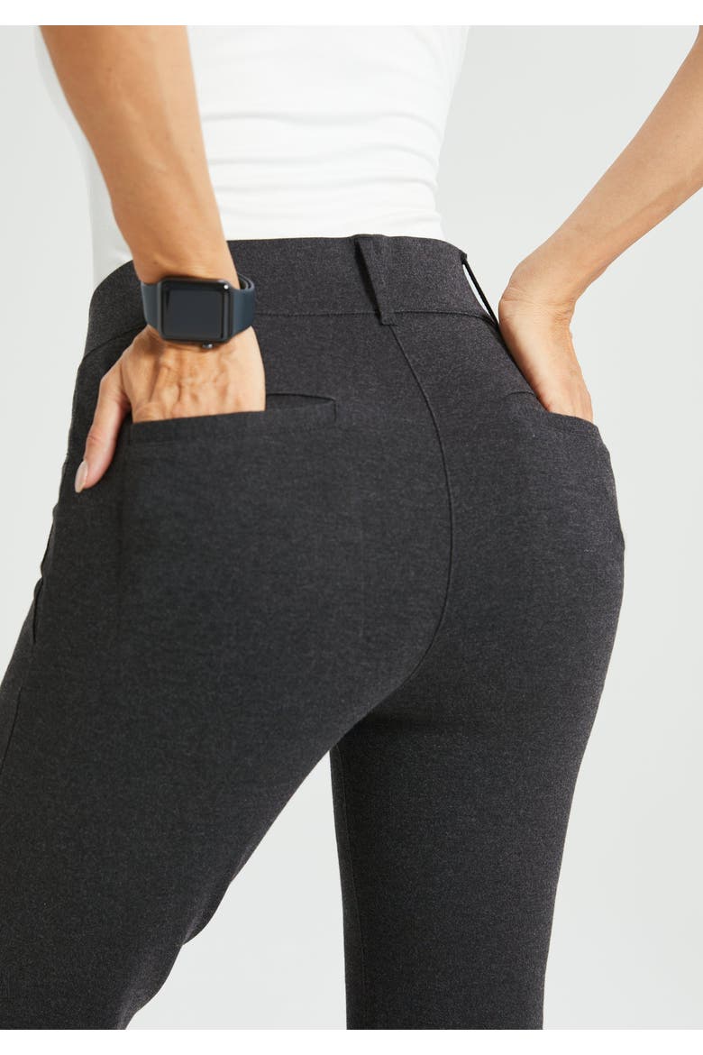 Two Pocket DPYP Dress Pant Yoga Pants Bootcut, Alternate, color, Charcoal