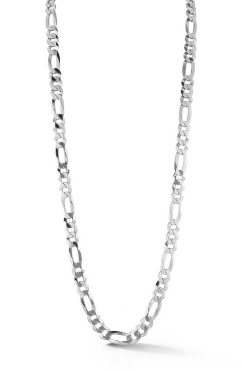 Men's Sterling Silver Figaro Chain Necklace