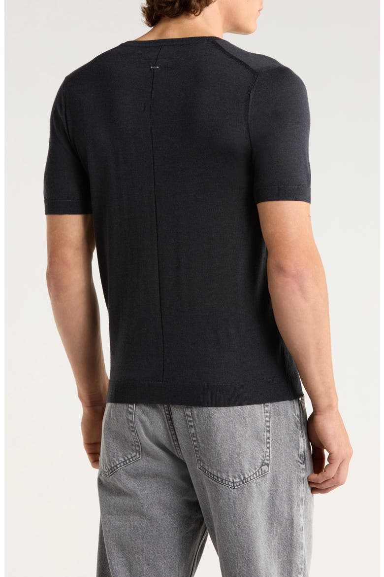 Aulton Short Sleeve Wool Blend Sweater, Alternate, color, CHARCOAL