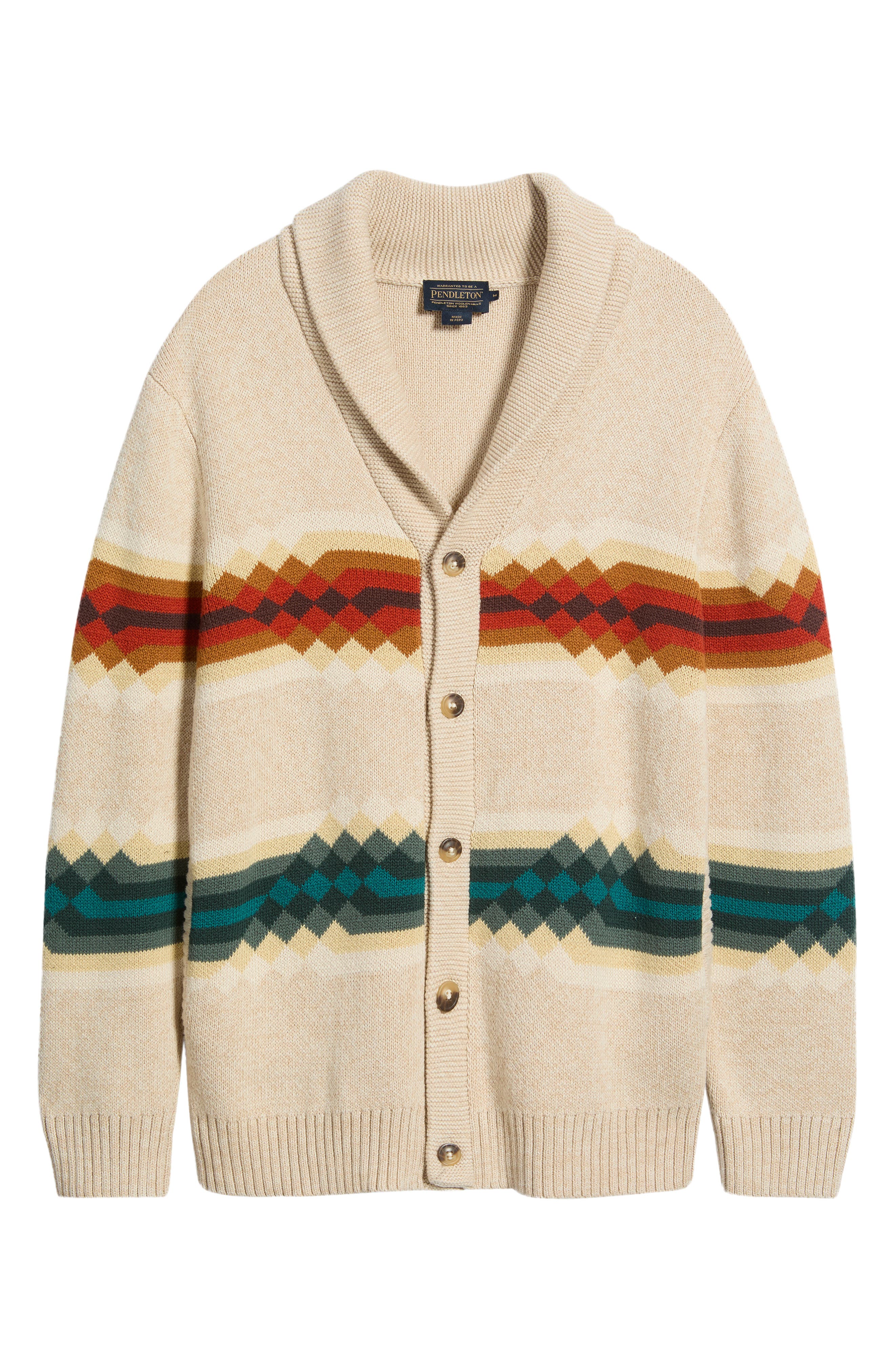 Pendleton Middle Waters Shawl Collar Cotton Cardigan (Men) | Nordstrom