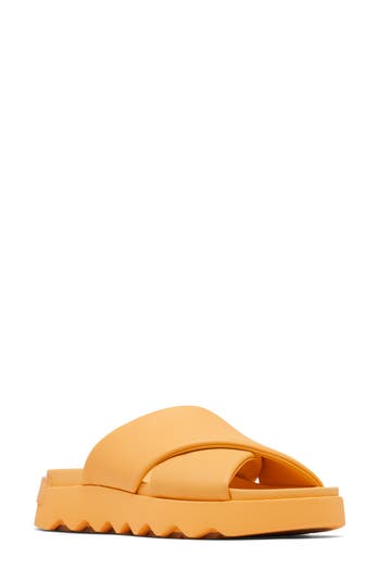 Sorel Vibe Slide Sandal In Yellow Ray/gum 17