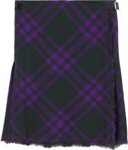 Burberry Check Pleated Kilt Skirt