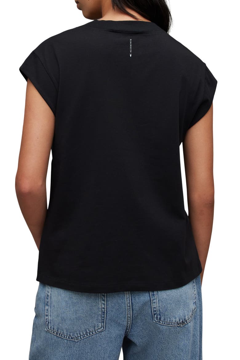 Esme Cotton Crewneck T-Shirt, Alternate, color, BLACK