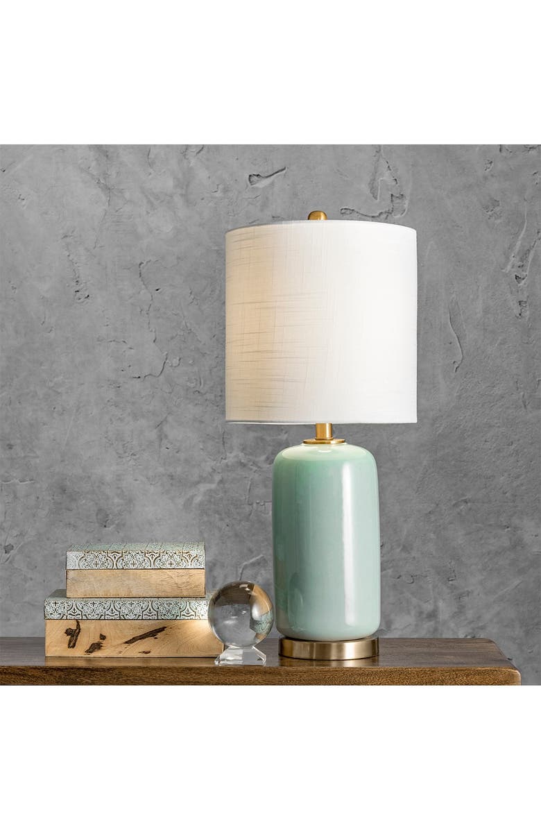 NULOOM Green Bell 26" Ceramic Table Lamp, Alternate, color,
