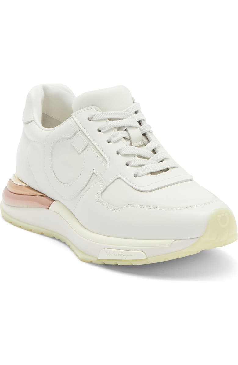FERRAGAMO Brooklyn Low Top Sneaker, Main, color, White