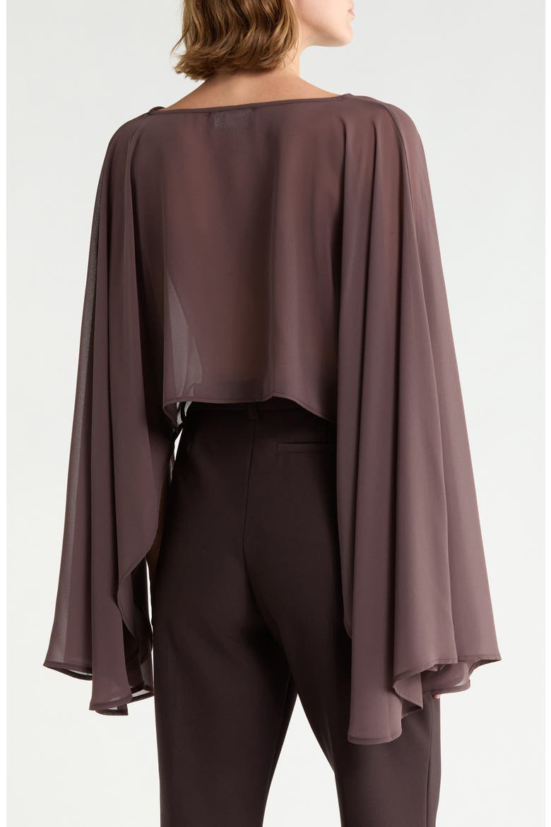 Sheer Poncho, Alternate, color, BROWN