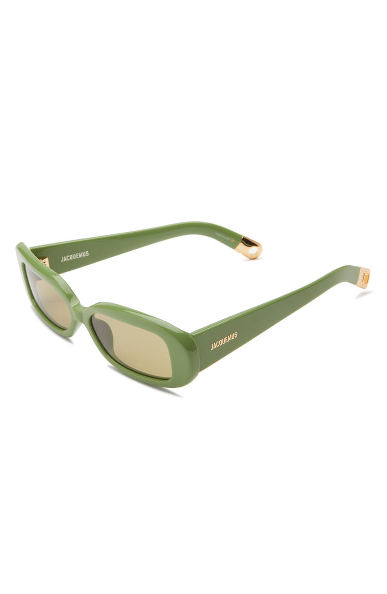 Jacquemus Carrie 54mm Round Sunglasses, Alternate, color, Jade Green/ Gold