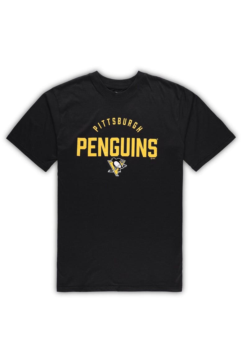 Men's Pittsburgh Penguins Black/Heather Gray Big & Tall T-Shirt & Pants Lounge Set, Alternate, color, Black