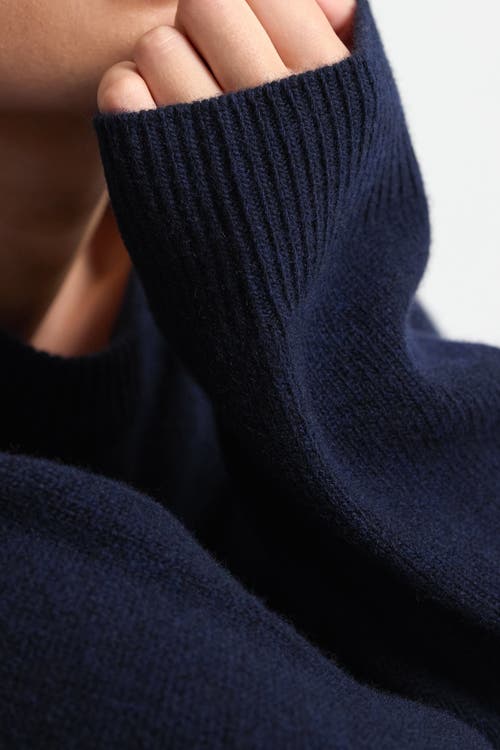 Almina Concept Oversized Wool/cash Sweater In Navy