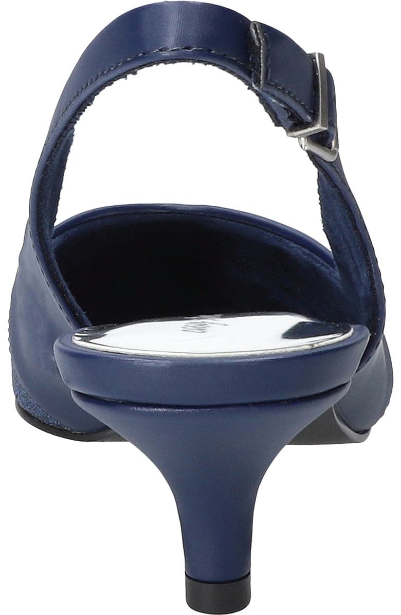 EASY STREET Vivid Kitten Heel Slingback Pump, Alternate, color, Navy Satin-Glitter