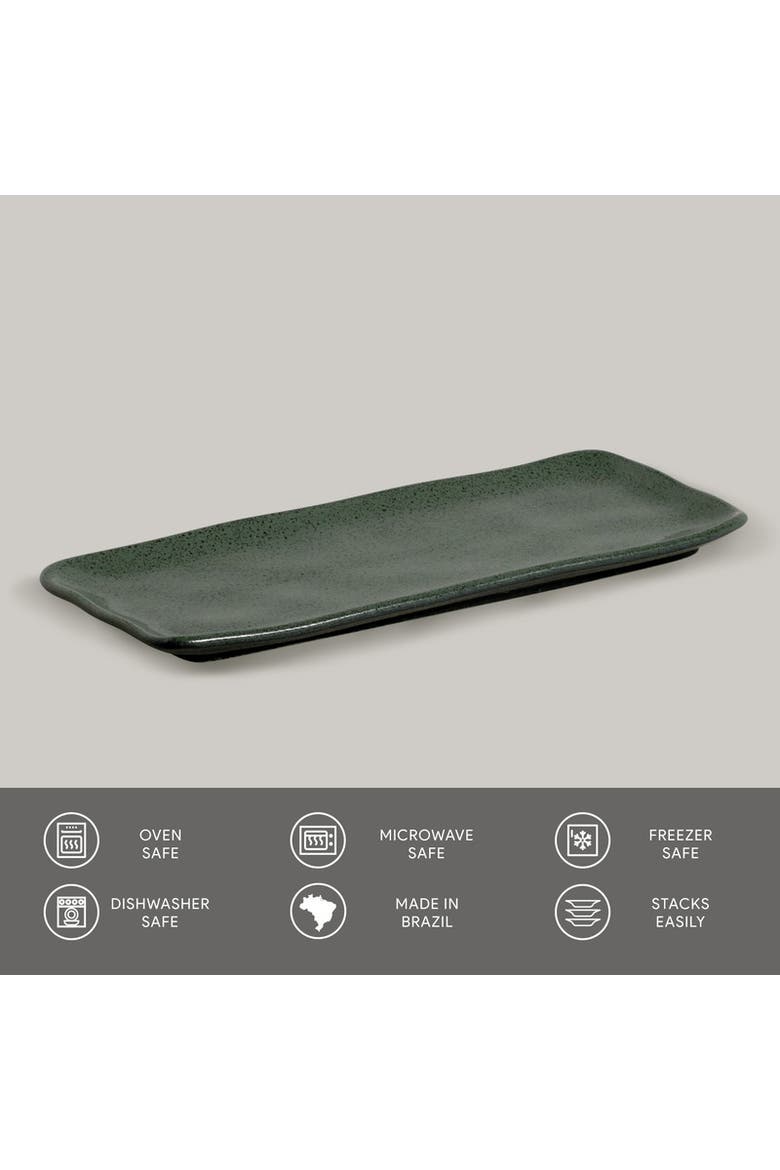 Rectangular Platter Medium Set of 4, Alternate, color, Greenery