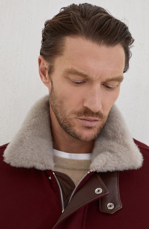 Brunello Cucinelli Wool Down-filled Bomber Jacket In Red
