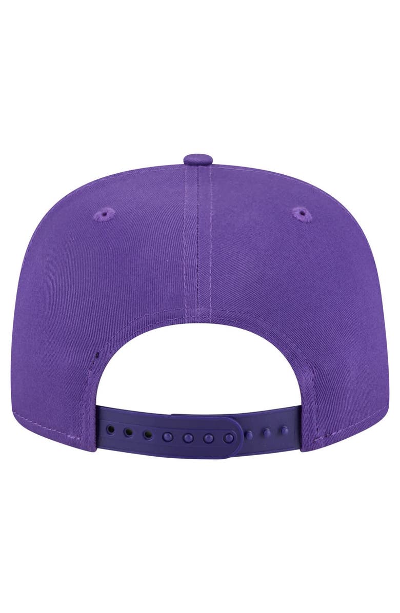 New Era Men's New Era Purple Los Angeles Lakers Team Text Golfer Snapback Hat, Alternate, color, Purple