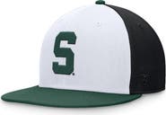 TOP OF THE WORLD Men's Top of the World White/Green Michigan State Spartans Tri-Tone Heritage Collector Fitted Hat