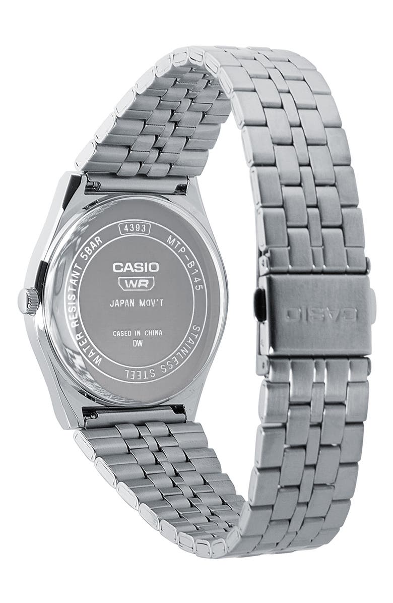 CASIO Vintage Bracelet Watch, 35mm, Alternate, color, Silver
