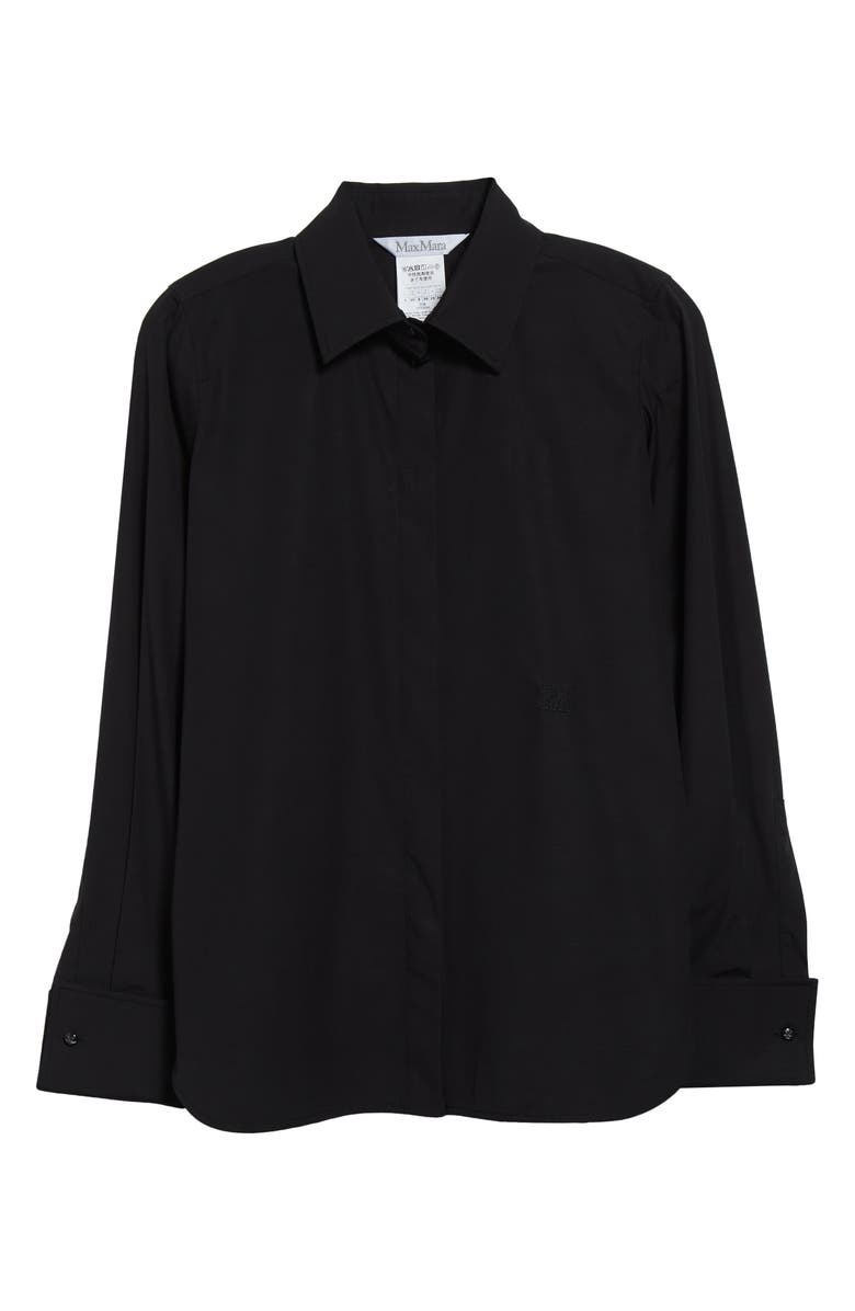 Max Mara Knut Stretch Cotton Button-Up Shirt, Alternate, color,