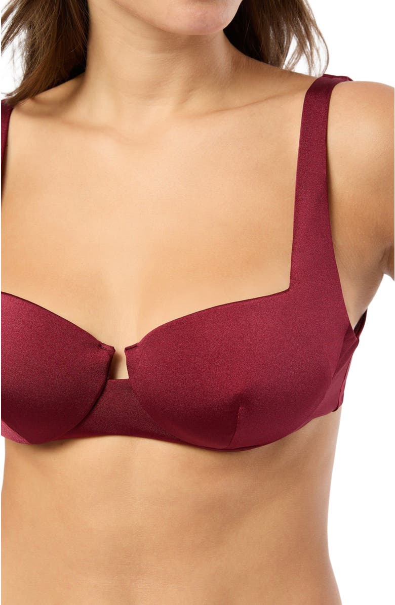 Onia Danica Bikini Top, Alternate, color, Pomegranate