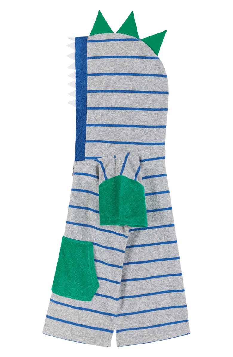 Andy & Evan Kids' Stripe Terry Hooded Short Sleeve Cover-Up Jacket, Alternate, color, 