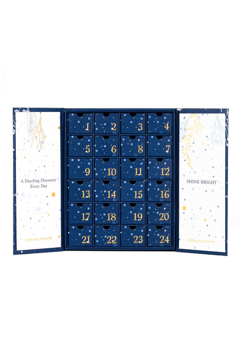 Set of 24 Earrings Advent Calendar, Alternate, color, BLUE