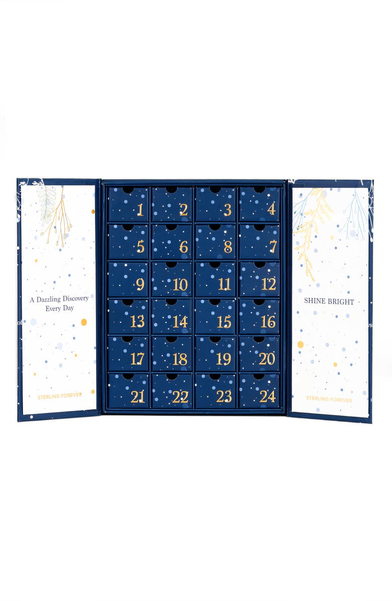 Sterling Forever Set of 24 Earrings Advent Calendar, Alternate, color,