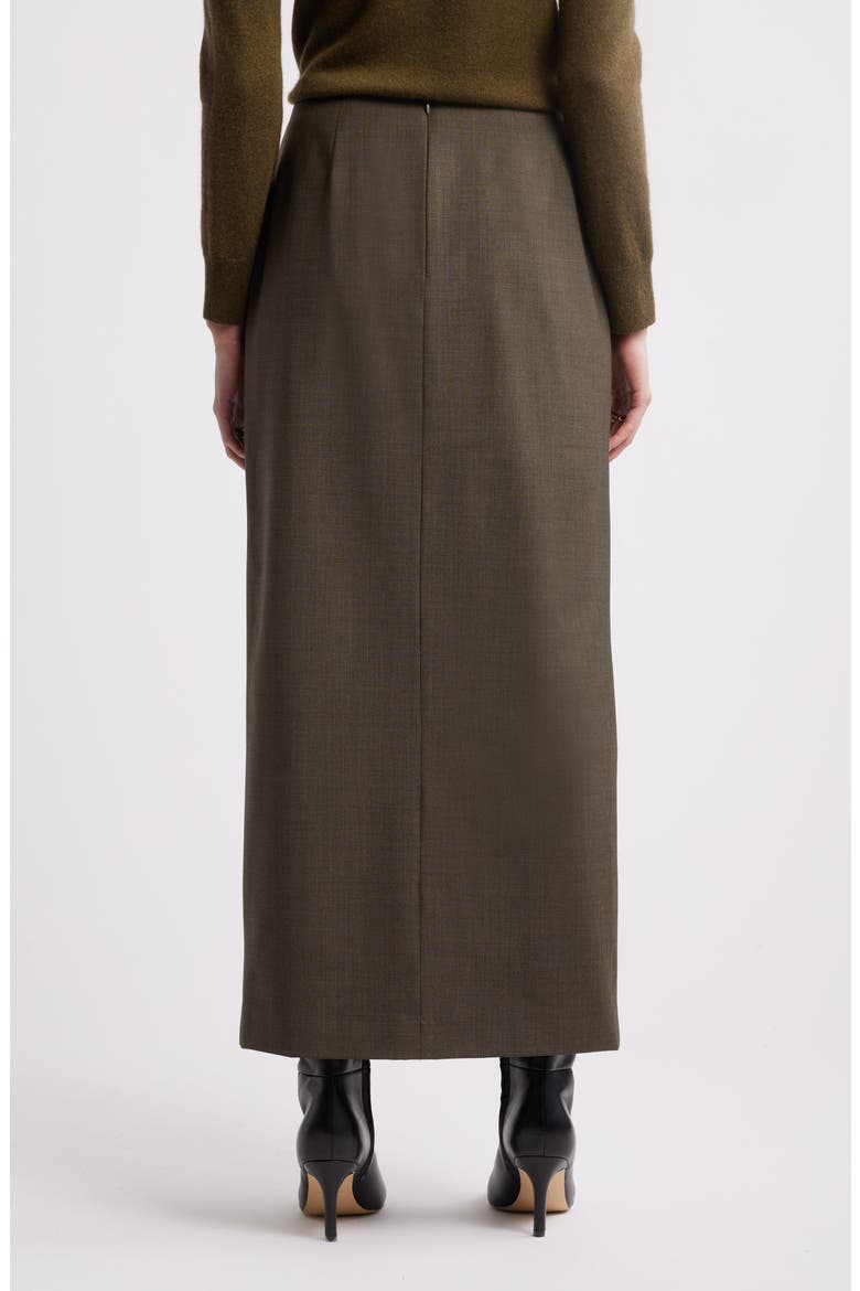 Wool Blend Maxi Pencil Skirt, Alternate, color, BROWN HEATHER
