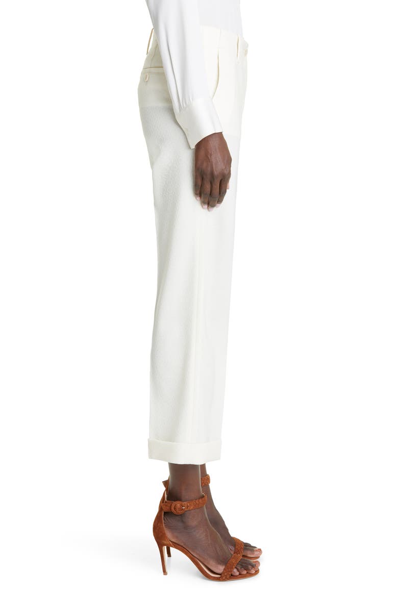 Santa Cruz Stretch Virgin Wool Ankle Trousers, Alternate, color, WHITE 990